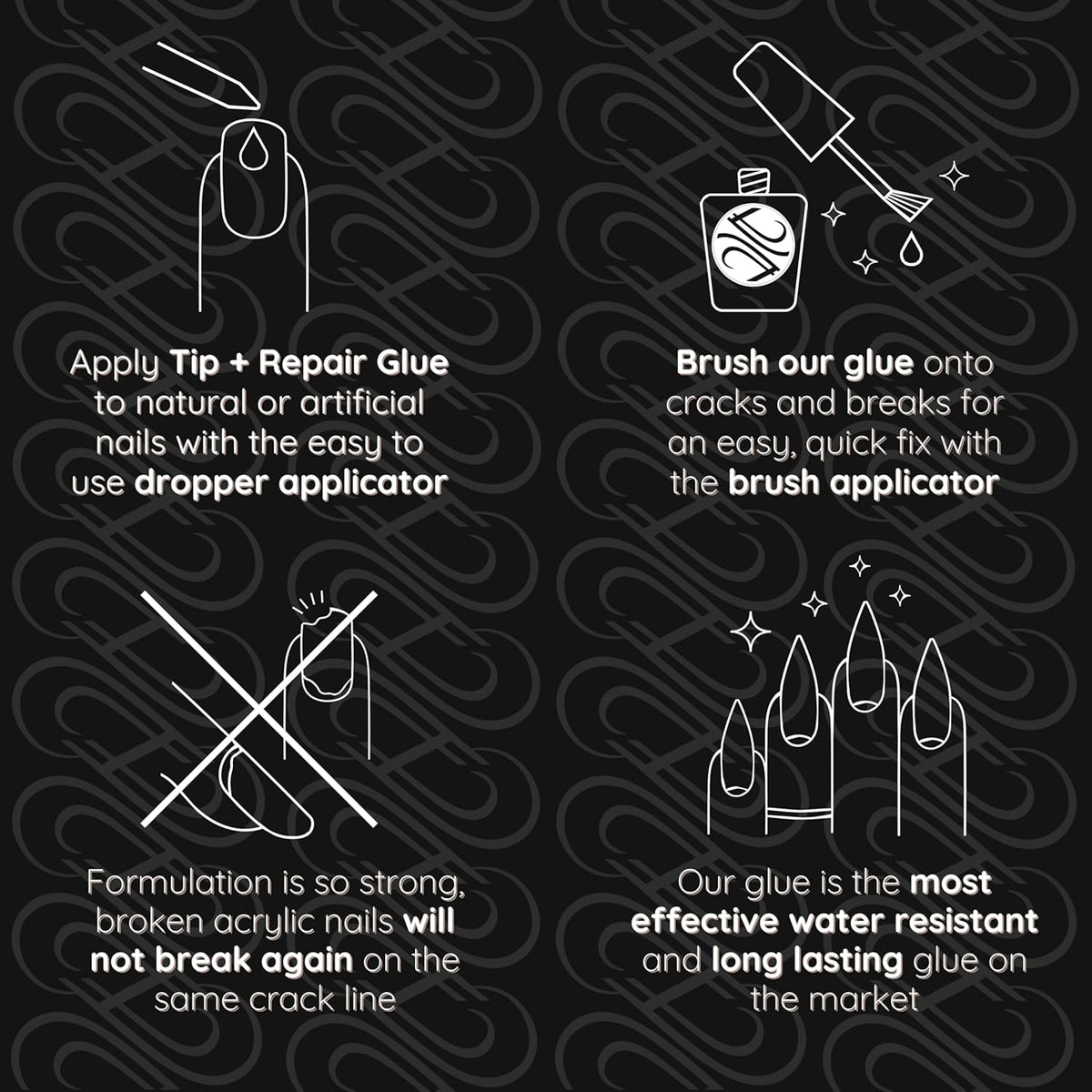 Tammy Taylor Tip and Nail Repair Glue | Dry Clear Gel Nail Glue for Press on Nails, Acrylic Nail Tips & Natural Breaks | Cure Under UV/LED | Solid Nail Adhesive Gel Glue for Nails and Extensions