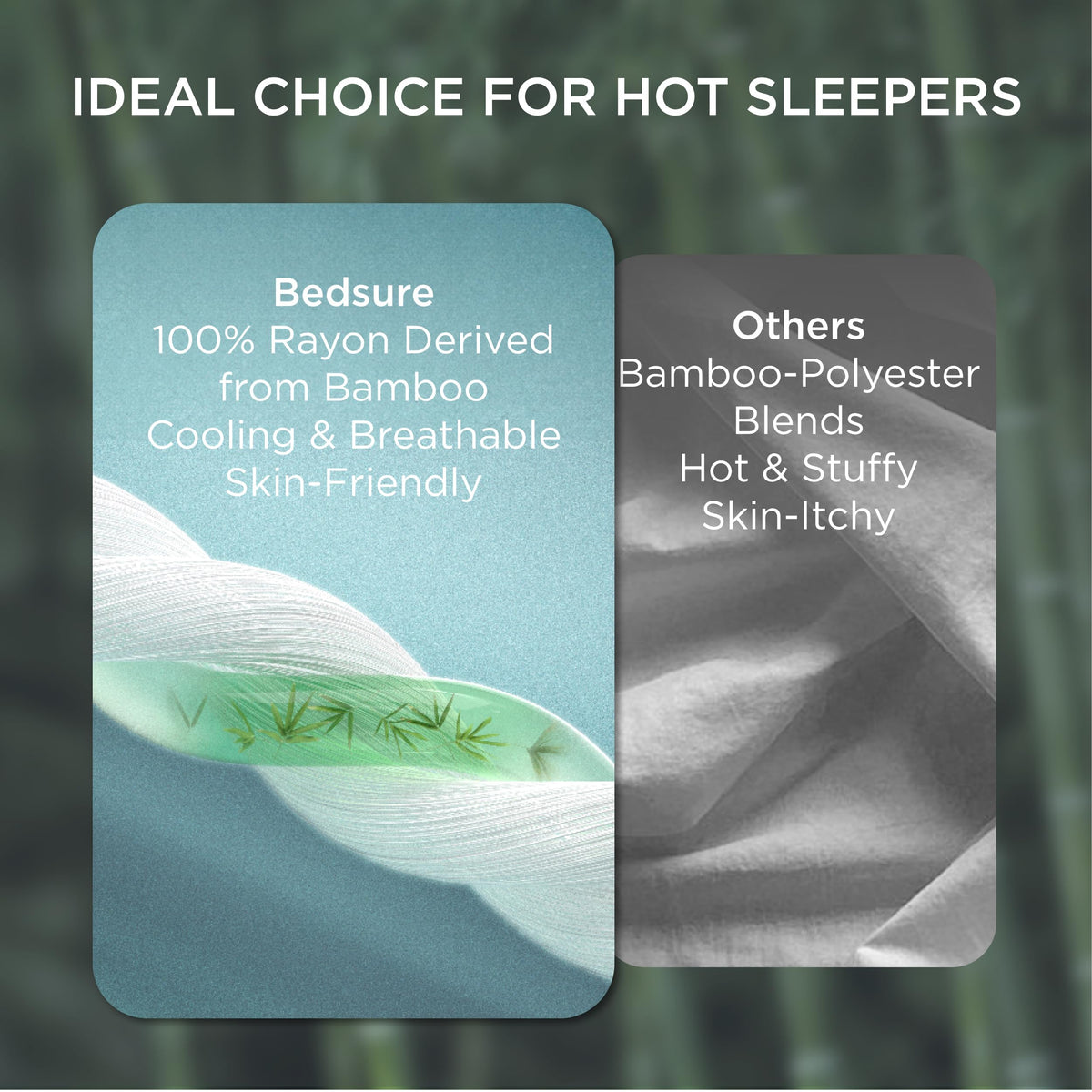 Bedsure Cooling Pillow Cases Standard Size 2 Pack, Rayon Derived from Bamboo Cooling Pillowcase for Hot Sleepers, Cool Pillow Covers with Envelope Closure for Women Men, Dark Grey, 20x26 Inches