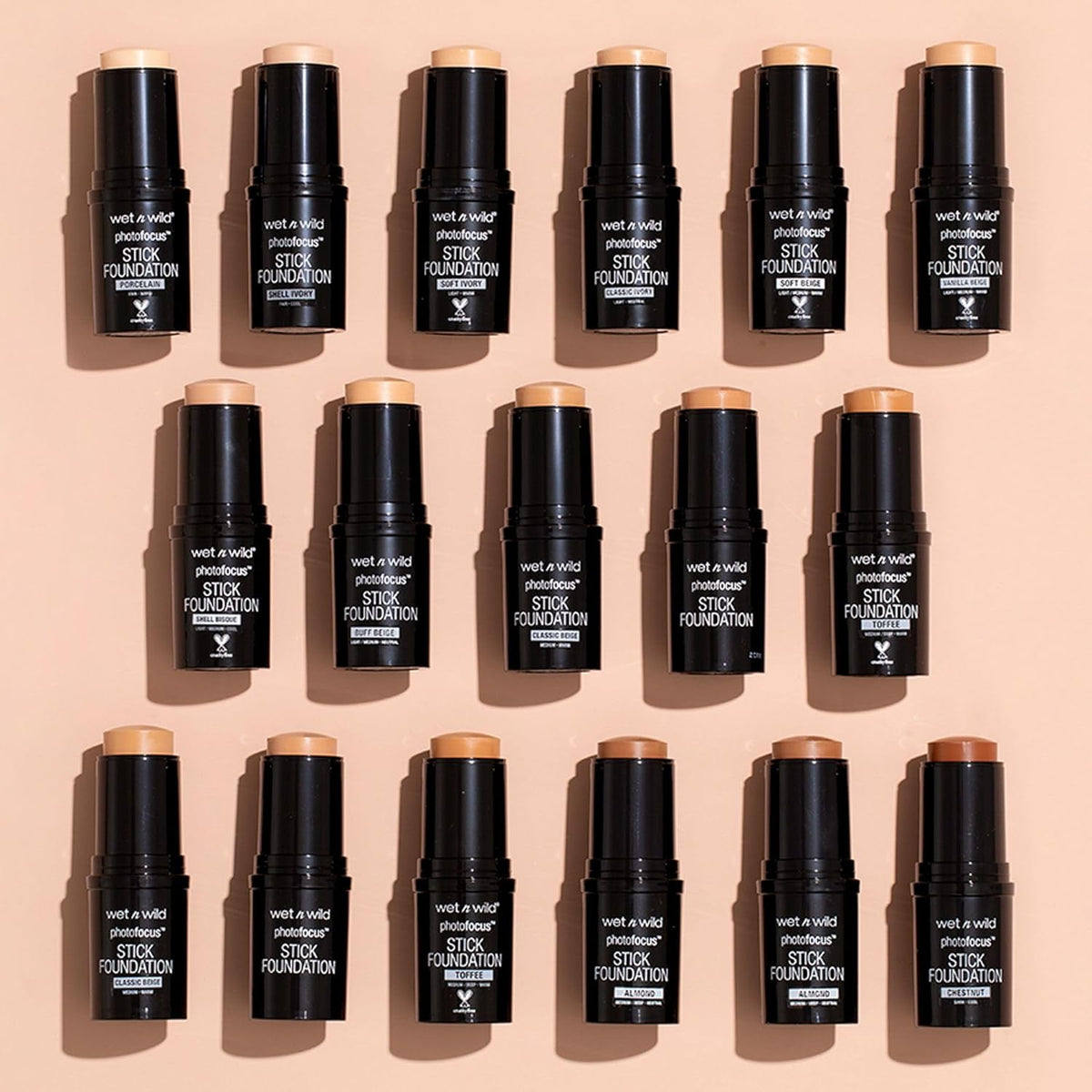 wet n wild Photo Focus Matte Foundation Stick Makeup, Soft Beige | Vegan & Cruelty-Free