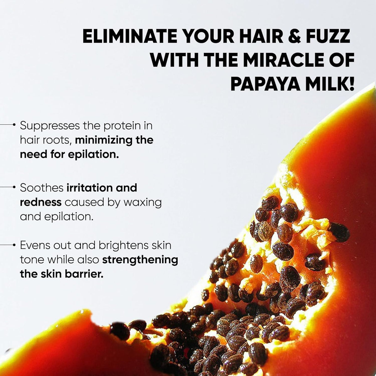 Epify Superfruit Post Epilation Papaya Gel, Hair Inhibitor for Face and Body, Non-Irritating Formula, Soothing Effect, Hair Growth Minimizer, 2.54 Fl Oz (1)