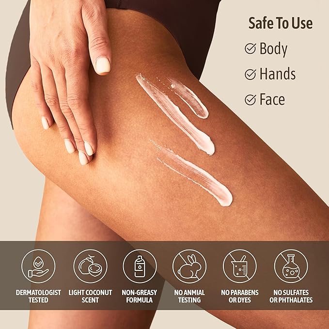 NATURE WELL Hydrate & Soften Coconut Oil Moisturizing Cream for Face, Body, & Hands, Non-Greasy, Intense Hydration & Luxurious Feel, Revives Dry & Sensitive Skin, 10 Oz