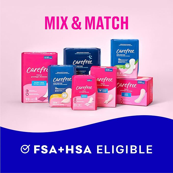 Carefree Panty Liners for Women, Regular, Unwrapped, Unscented, 120ct | Pantiliners, Carefree Liners, Daily Liners for Women, Light Periods and Leaks, 8-Hour Odor Control | 120ct (Packaging May Vary)