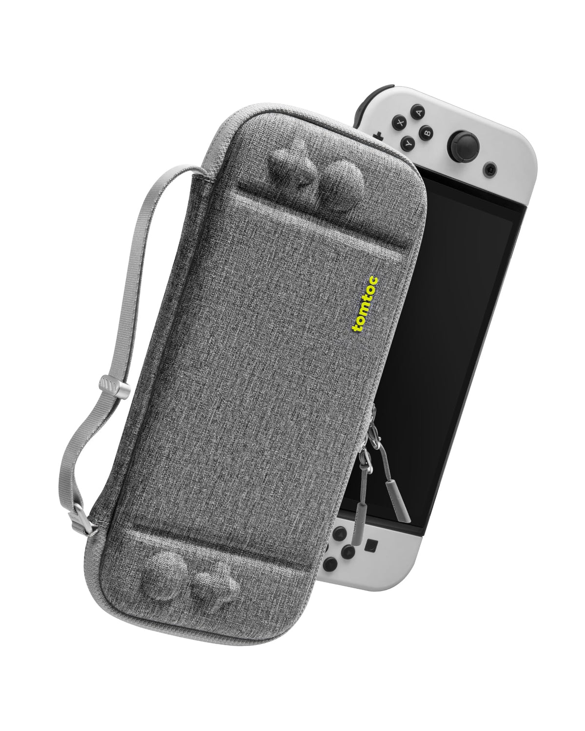 tomtoc Slim Carrying Case for Nintendo Switch 2 Model 2025, Odorless Felt Protective Hard Shell with 12 Game Card Slots, Portable Travel Storage Case with Original Patent and Military Grade Protection