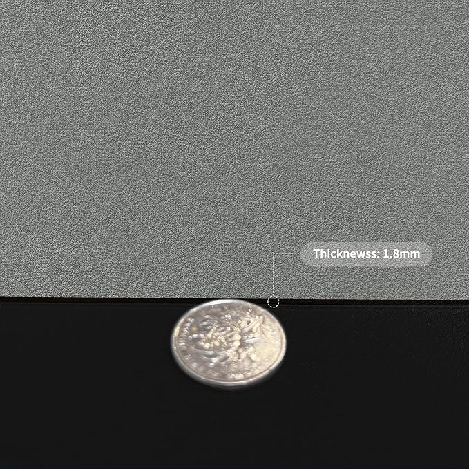 Leather Table Cover,1.8mm Thick,36x60 Inch Table Protector,Table Protector for Dining Room Table,Dining Table Cover,Table Cover Protector,Protector para Mesa De Comedor(Black+Gray,36x60)