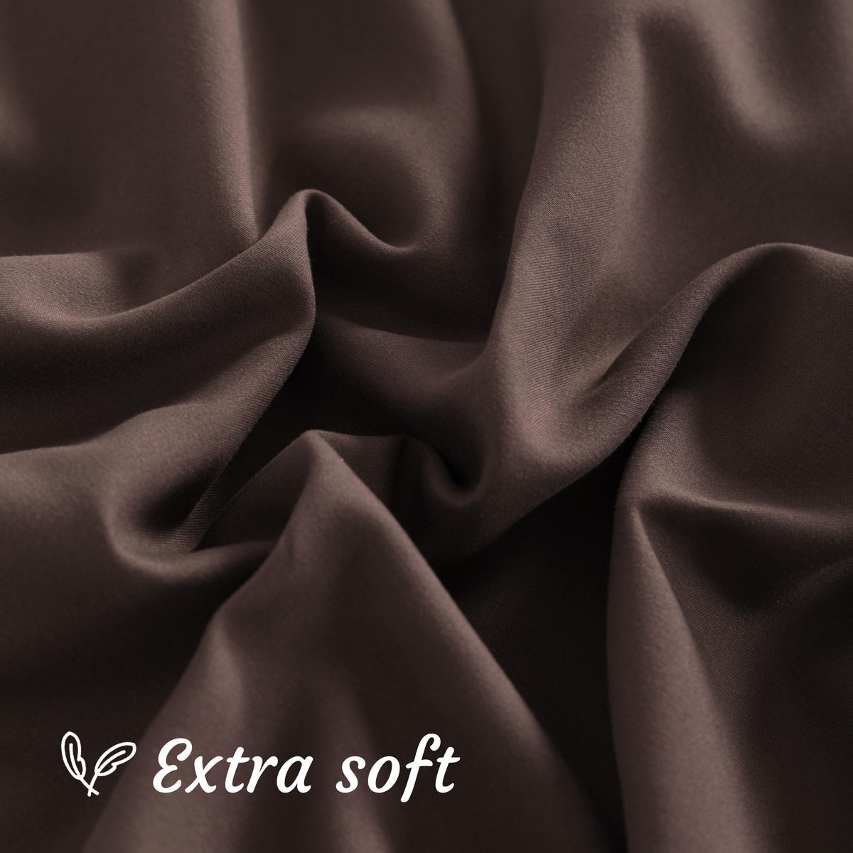 NTBAY Body Pillow Cases Set of 2, 2 Pack Brushed Microfiber 20x54 Inches, Soft, Wrinkle, Fade, Stain Resistant Dark Brown Pillow Cases with Envelope Closure