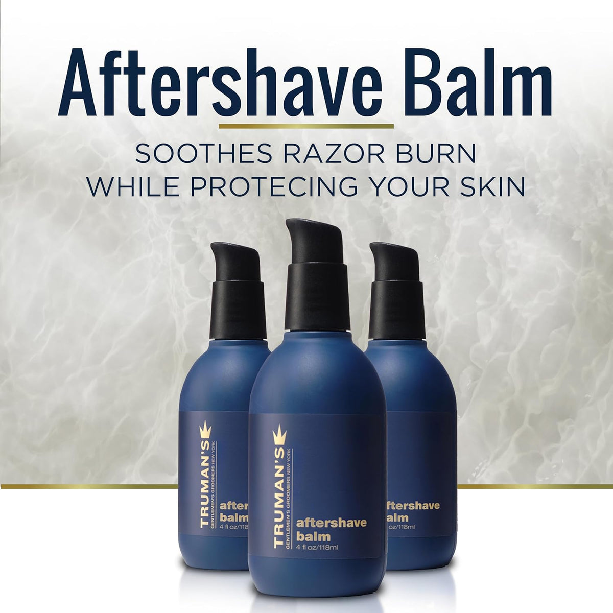 Truman's Gentlemen's Groomers Men's Aftershave Balm, Soothing & Moisturizing for Smooth, Hydrated Skin, 4 fl. oz.