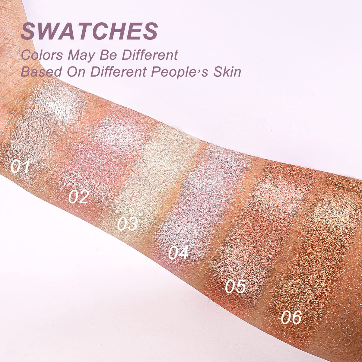 YOUNG VISION Pressed Powder Highlighter, Baked Natural Glow Contour Powder & Face Highligher, Cruelty-Free, Shimmer Highlighting Makeup for Face, Eye, Eyeshadow, Body, Skin (Cinnamon)