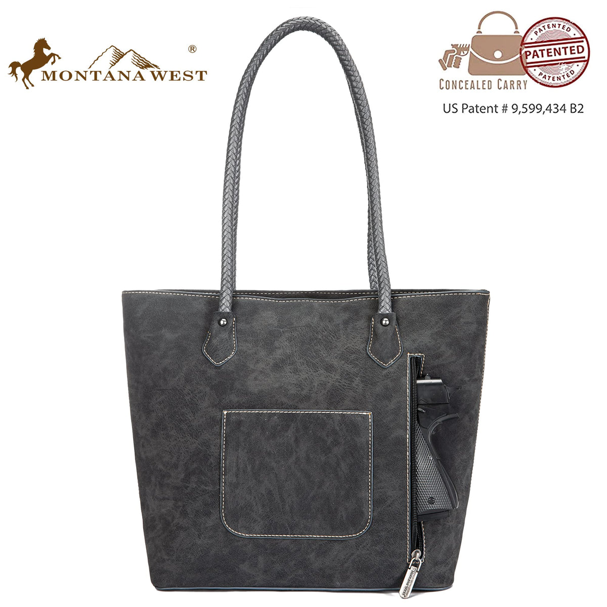 Montana West Large Handbags for Women Tote Bag with Zipper Top-handle Shoulder Bag MWC-090BK