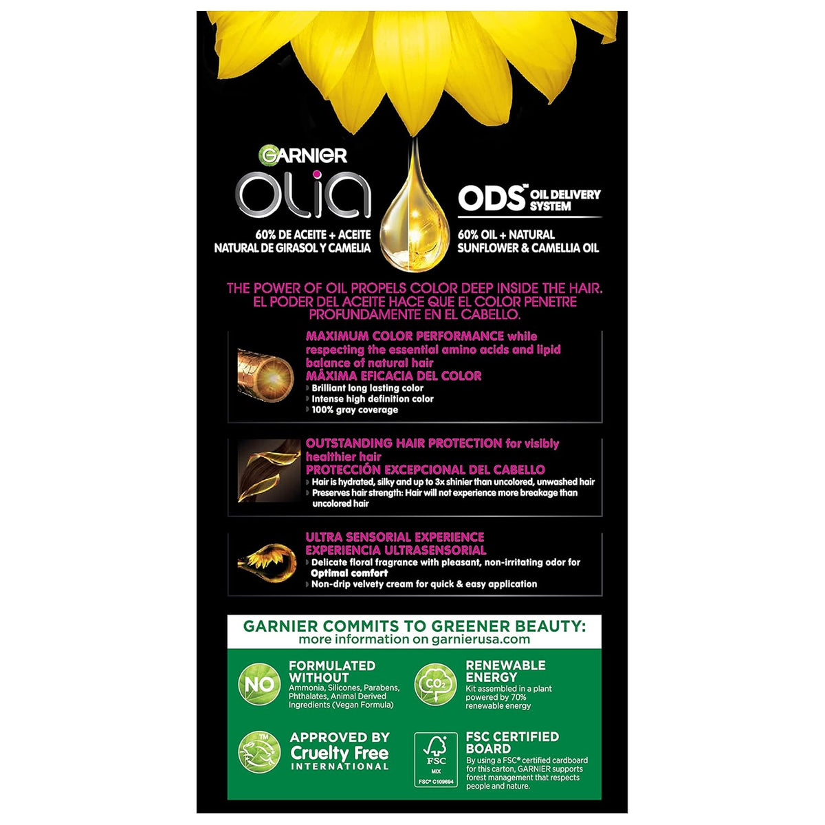 Garnier Hair Color Olia Ammonia-Free Brilliant Color Oil-Rich Permanent Hair Dye, 8.22 Medium Rose Gold, 2 Count (Packaging May Vary) (Pack of 2)