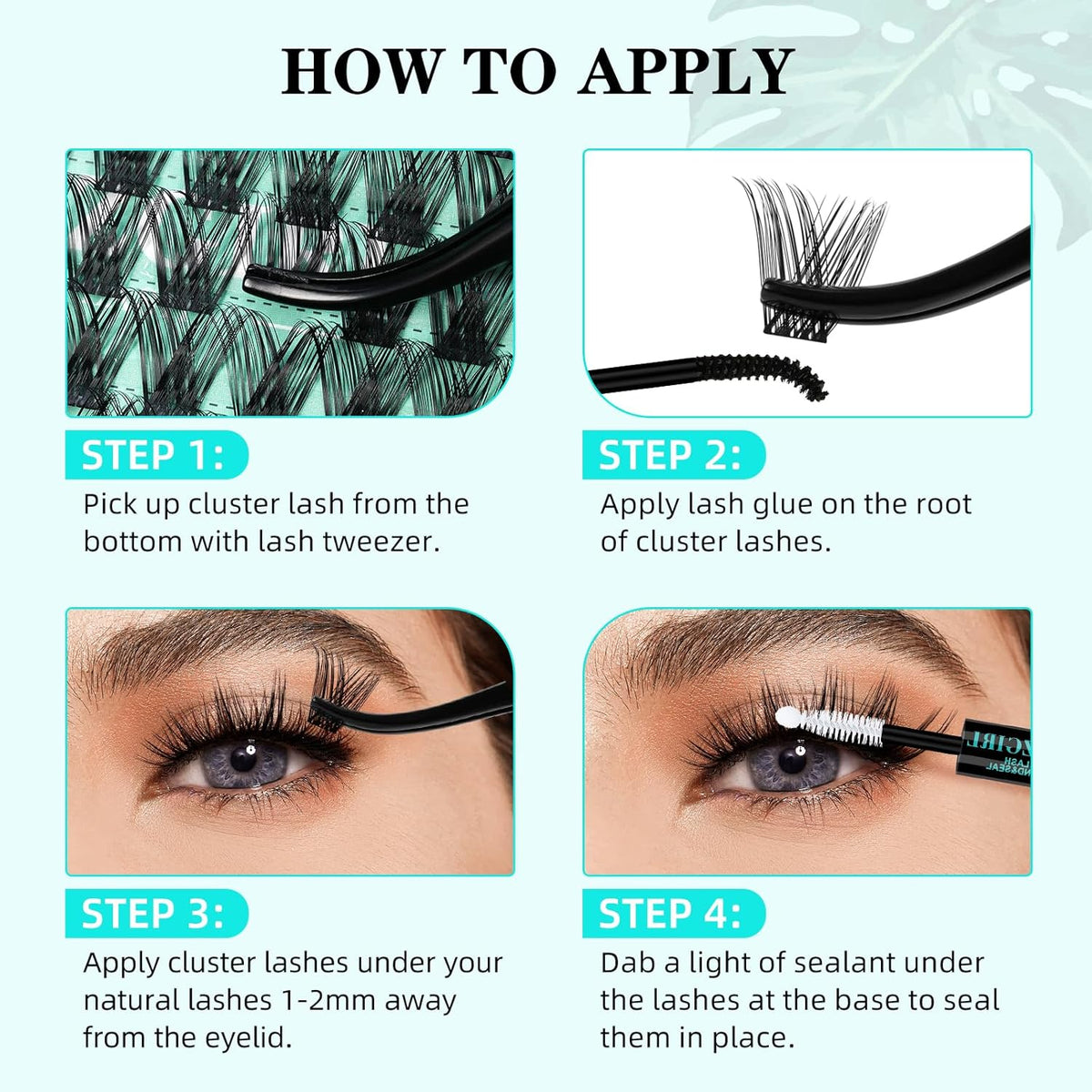 Lash Clusters Wet Look 168Pcs Eyelash Cluster Ultra-Thin Lash Band Eyelashes Extensions Spiky Anime Wide Span Lashes(Hollyhock,C-10mm)