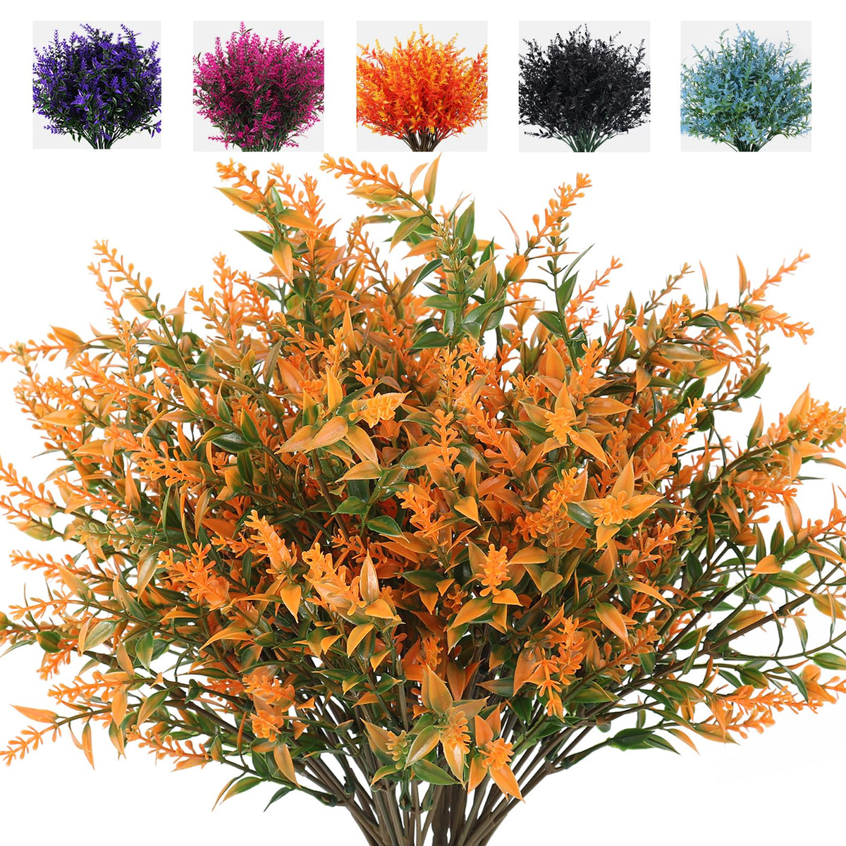 RECUTMS Artificial Flowers for Outdoors Artificial Fall Flowers for Outdoors UV Resistant Artificial Plants Outdoor Artificial Flowers for Outside in Pots(Salmon)