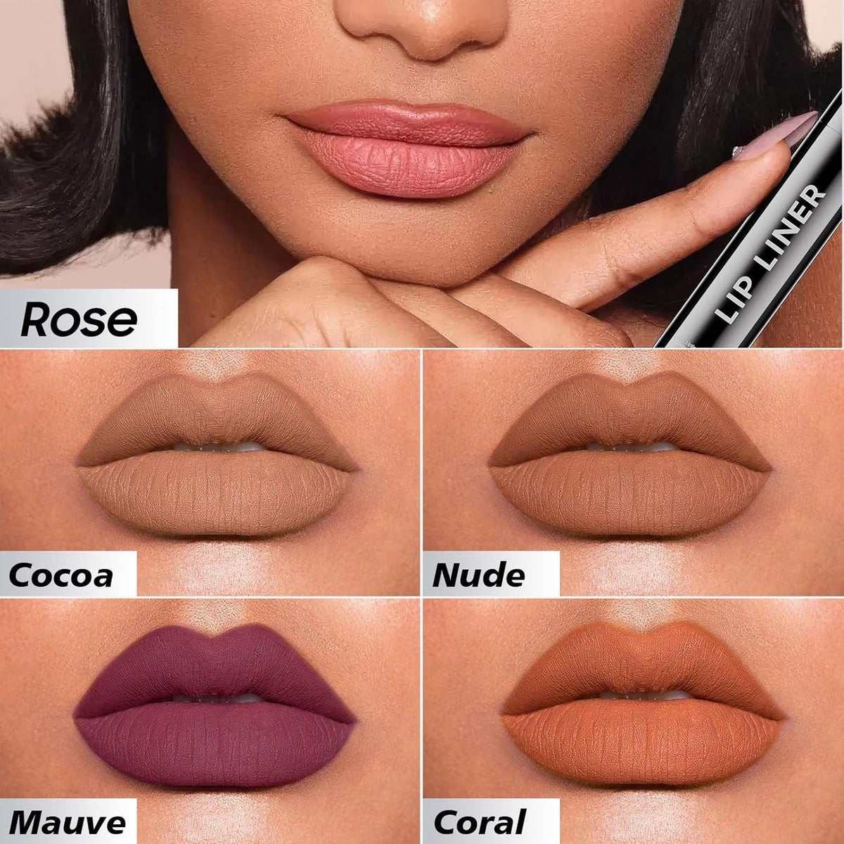 Lip Liner Stain Peel off - Waterproof & Long Lasting Peel Lip Stain Non-Stick Cup, Enhancing Complexion & Nourishing for All Skin Types, Create A Natural Lip Color (Cocoa, 1 Count)