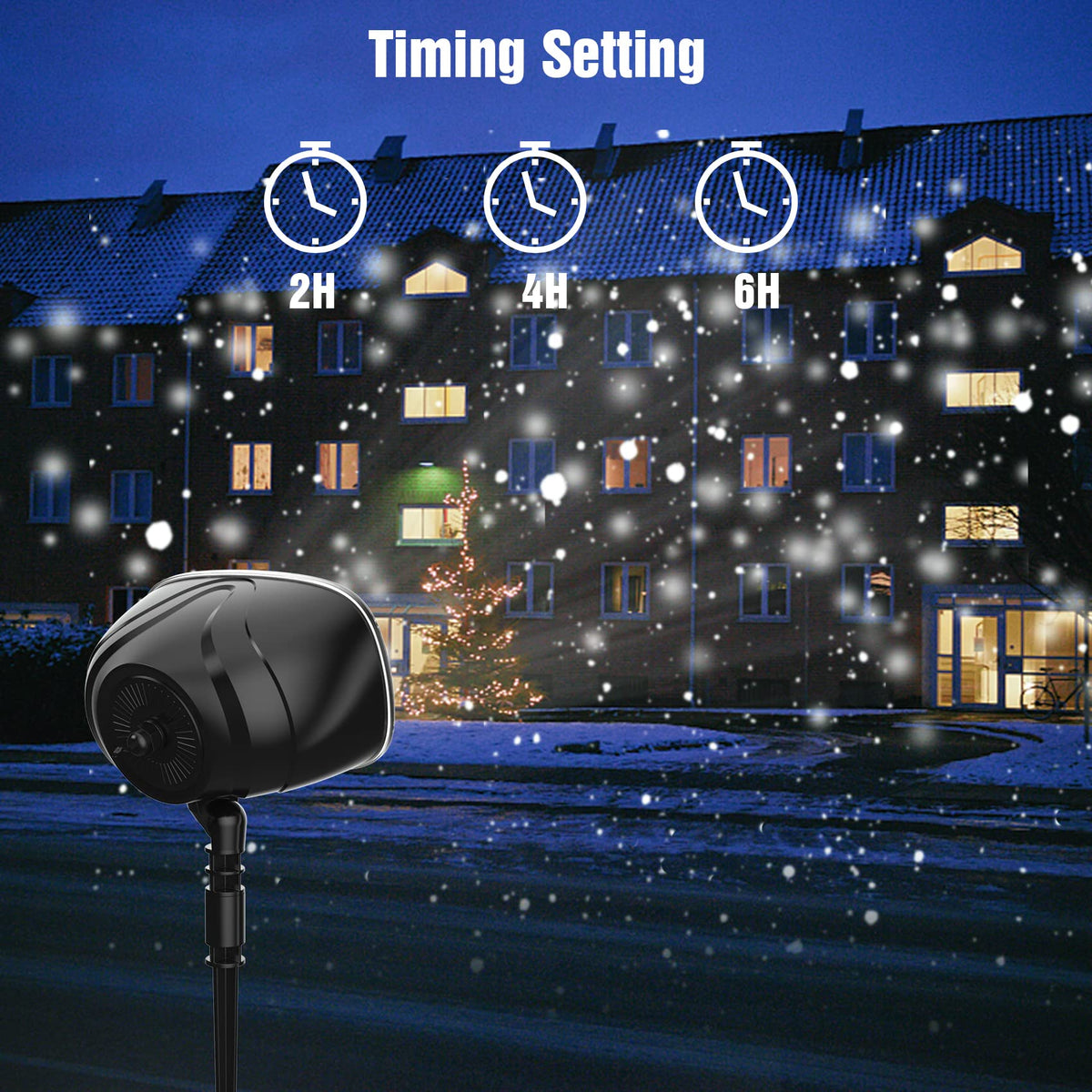 Christmas Snowfall Light Projector, Holiday Projector Lights with Remote Control,Rotating Snow Falling Lights,Outdoor Waterproof Landscape Decorative Lighting for Halloween Wedding Garden（Snow Spots）