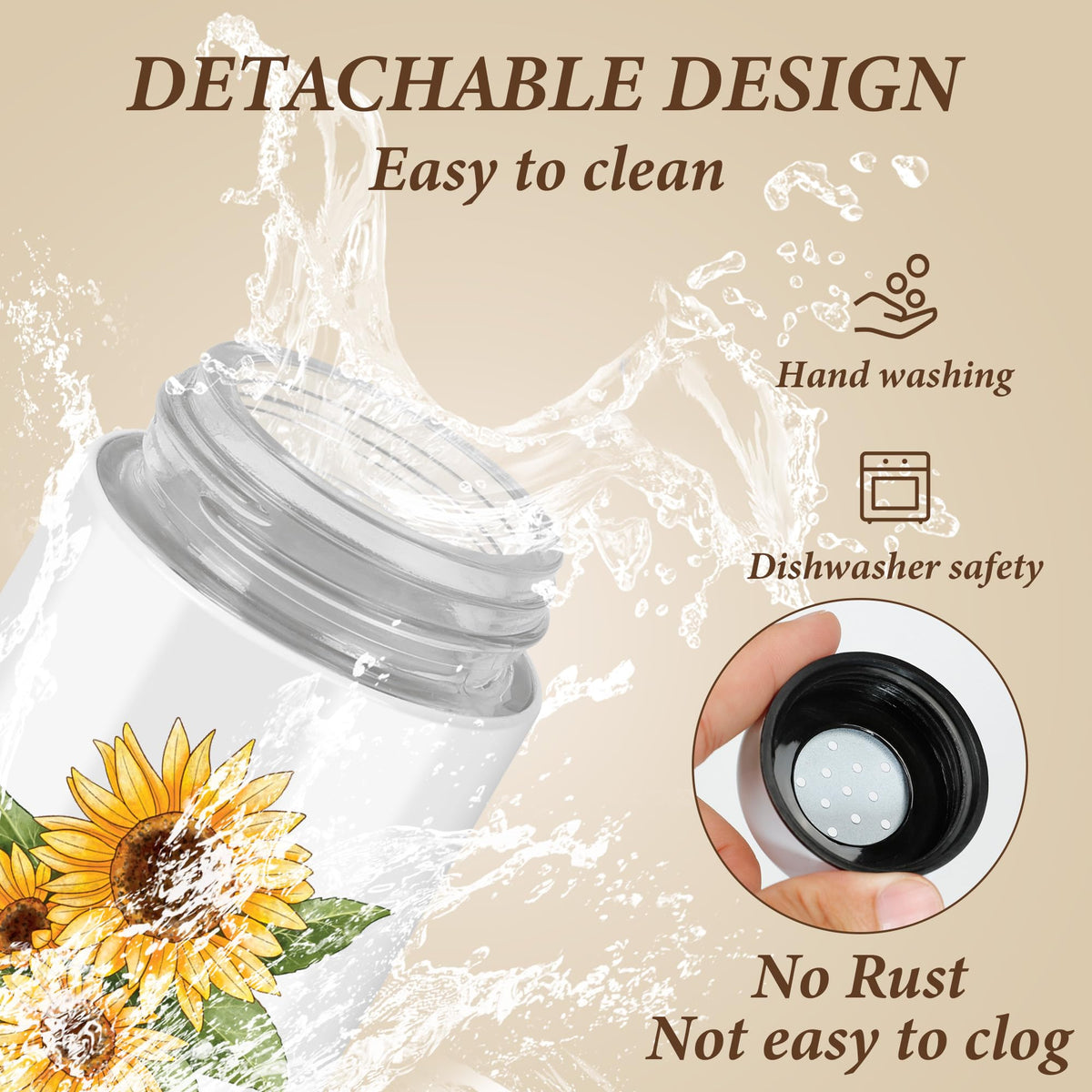 Sunflower Salt and Pepper Shakers Set - 5 oz Farmhouse Cute Kitchen Decor and Accessories Sunflower Gifts for Salt Shakers Glass Cooking Table,Housewarming,Thanksgiving,Christmas