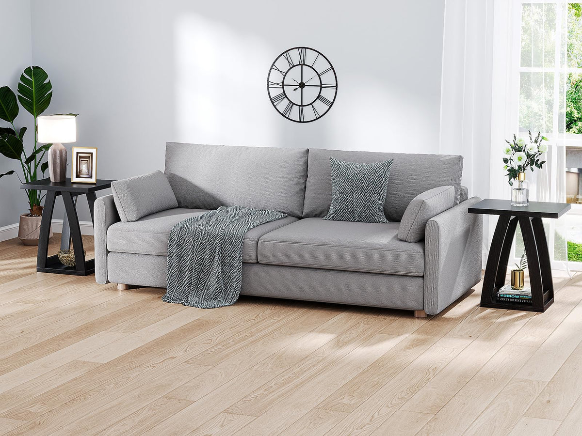 FJTFORME End Tables Living Room Set of 2. Side Tables Living Room. Side Table Beside Sofa. Modern End Table for Home. Black End Tables Set of 2