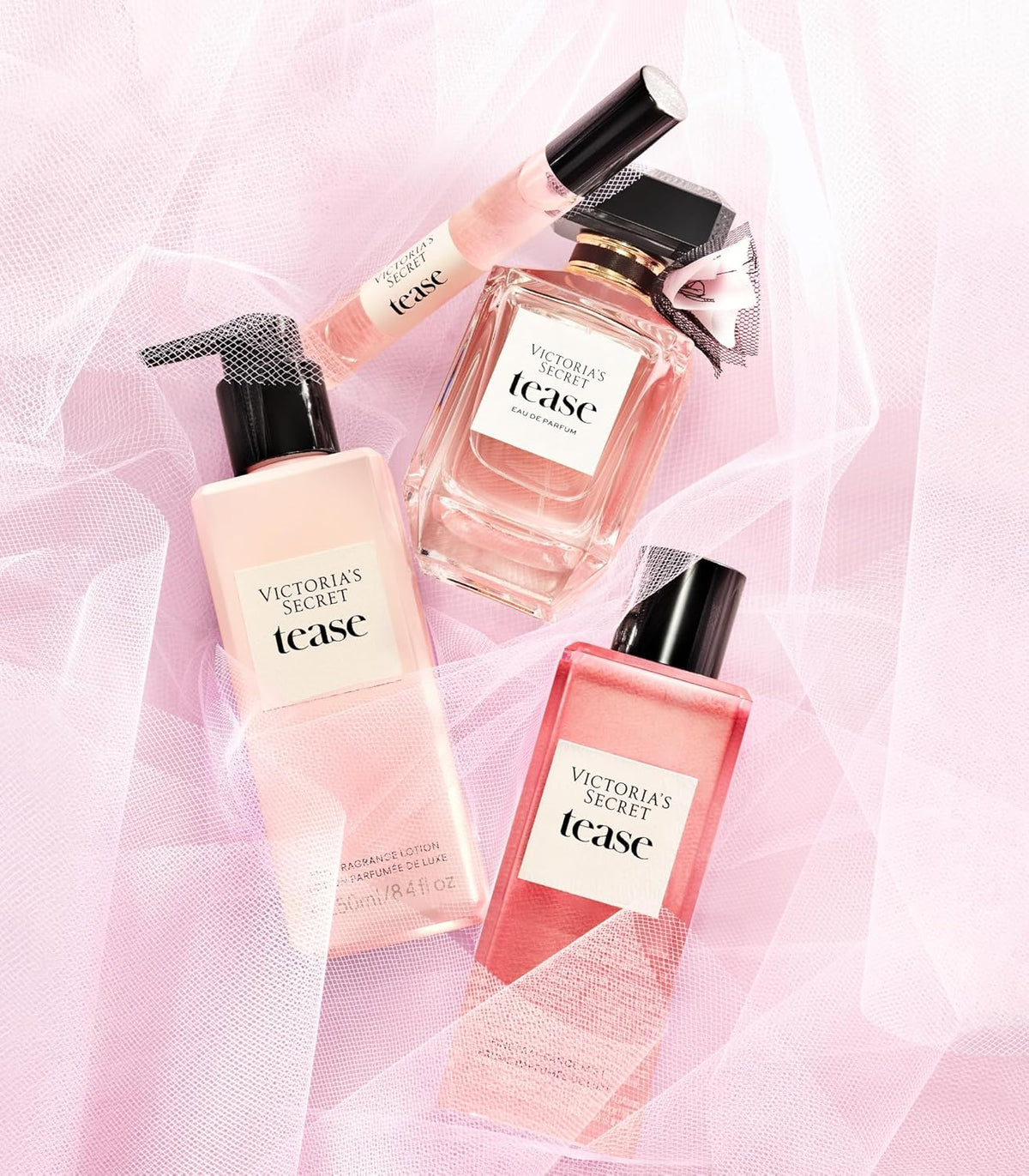 Victoria's Secret Tease Eau de Parfum Travel Spray, Notes of White Gardenia, Anjou Pear & Black Vanilla, Mini Perfumes for Women (0.23 oz)