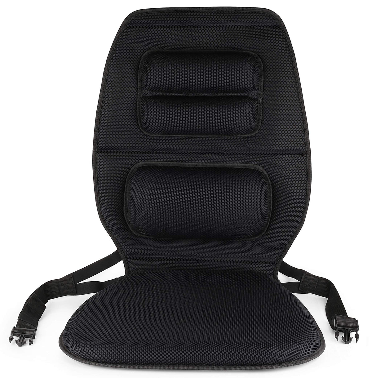 FOMI Premium Gel Cushion and Firm Back Support | Seat Cushion Pad and Upper Lower Thoracic and Lumbar Pillow for Car, Office Chair | Pressure Sore, Coccyx Pain Relief | Posture Aid (Grid Gel)