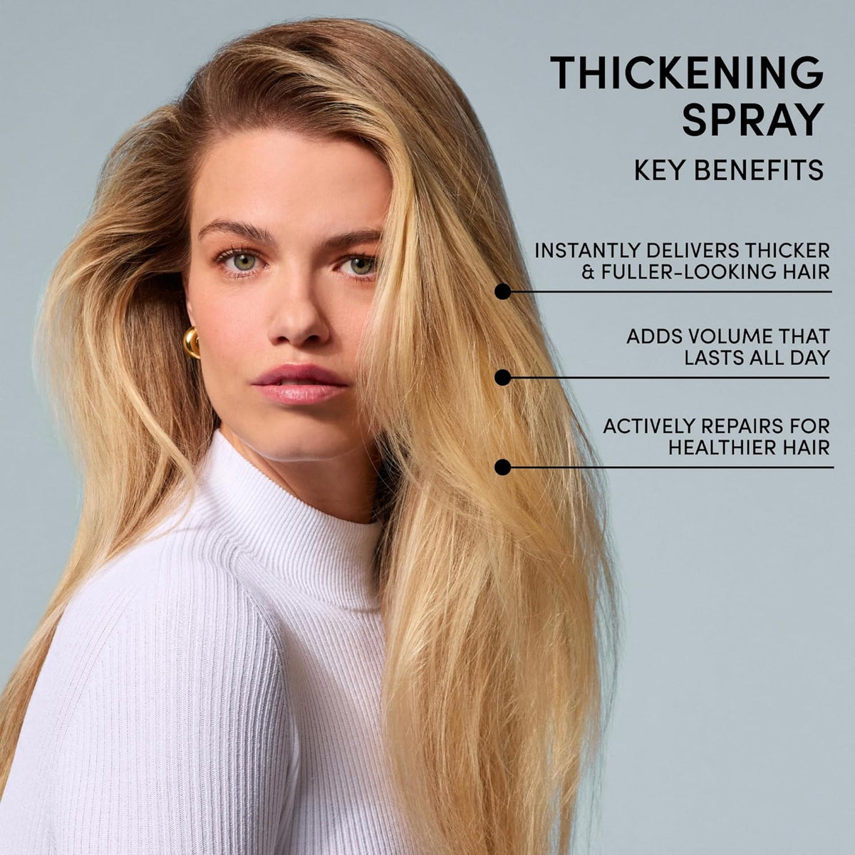 OUAI Hair Thickening Spray - Thickening & Volumizing Spray for Instantly Thicker, Fuller-Looking Hair - Protects, Strengthens & Repairs with Amaranth Peptide & Amino Acids (6 Fl Oz)