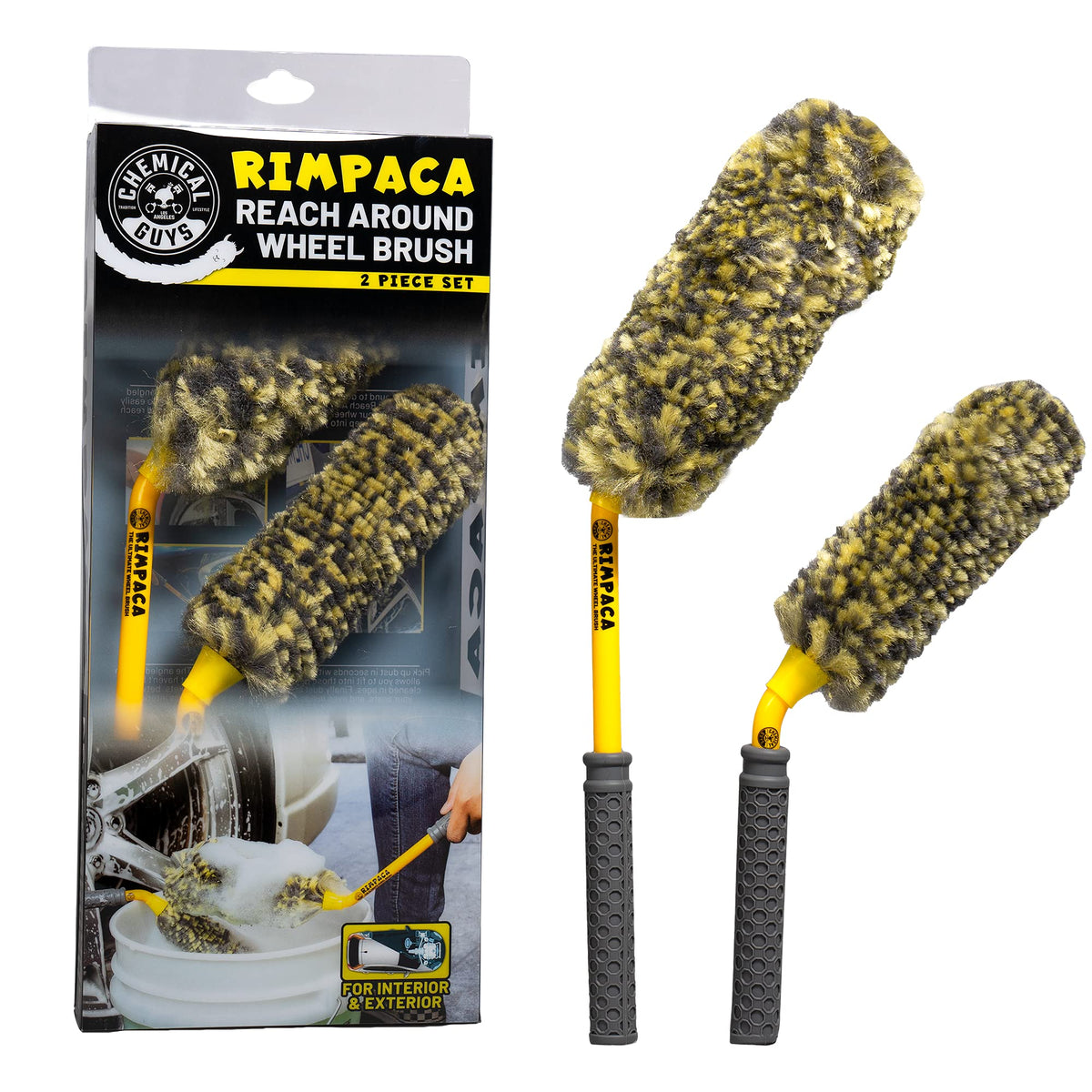 Chemical Guys ACC615 Rimpaca Reach Around Ultimate 2 Piece Wheel Brush Set (Rimpaca Wheel Cleaners)