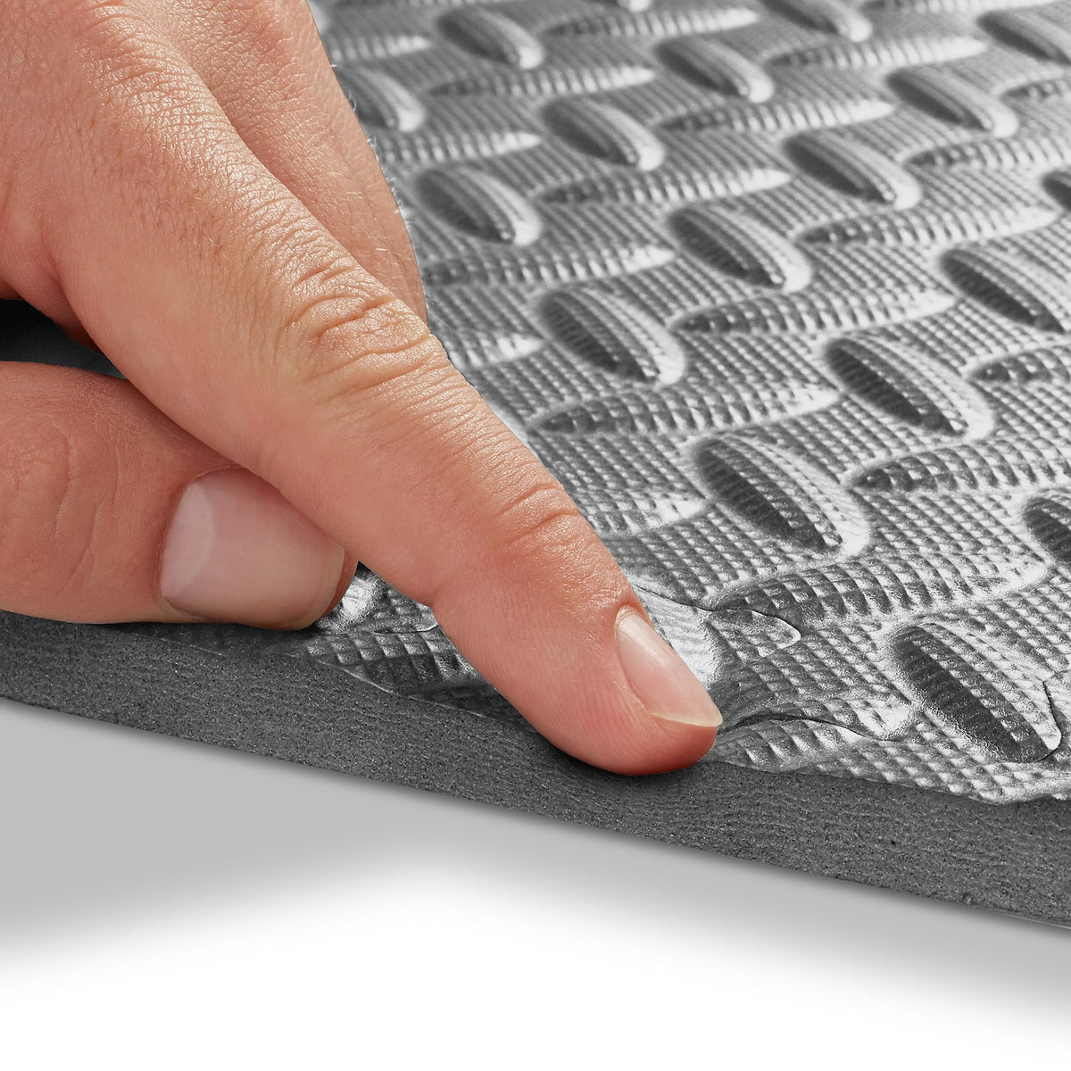 Philosophy Gym Pack of 36 Exercise Flooring Mats - 12 x 12 Inch Foam Rubber Interlocking Puzzle Floor Tiles - Gray