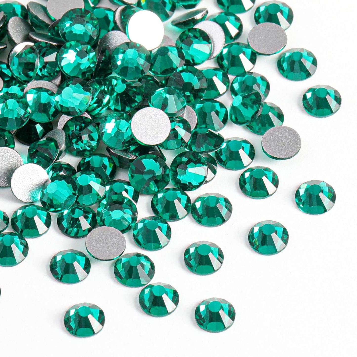 beadsland Flat Back Crystal Rhinestones Round Gems, Blue Zircon (2.3-2.5mm) SS8/1440pcs