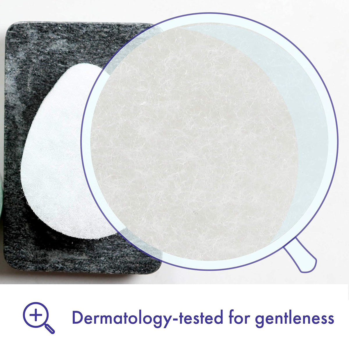 Buf-Puf Regular Facial Sponge, Dermatologist Developed, Removes Deep Down Dirt & Makeup that Causes Breakouts and Blackheads, Reusable, Exfoliating, White, 1 Count (Pack of 2)