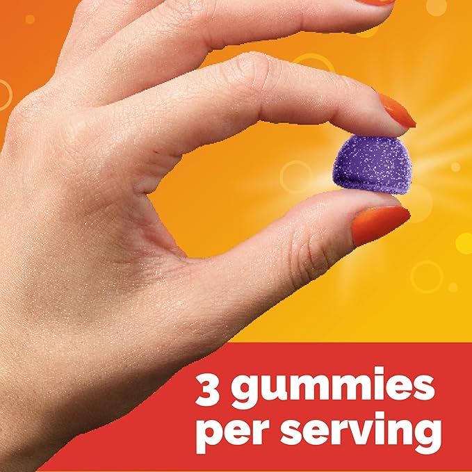 Emergen-C Elderberry Gummies, Elderberry Immune Support Natural Flavors with High Potency Vitamin C, 36 Count