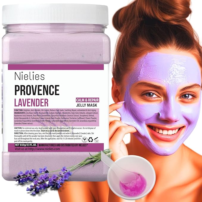 Jelly Mask, Facial Skin Care- Jelly Mask For Facials, Face Mask For Instant Hydration, Vegan Peel Off Face Mask, For Moisturizing, Smoothing (Lavender)