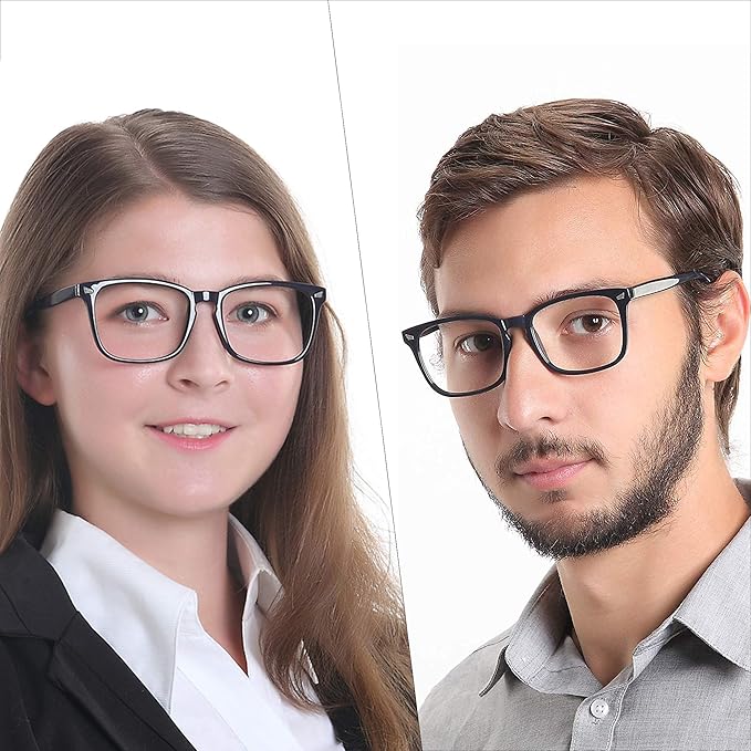YEIN Bifocal Reading Glasses with Blue Light Blocking Lenses, Bifocal Reader for Women and Men, Vintage Square frame with Spring Hinge (+0.00/+1.50 magnification)