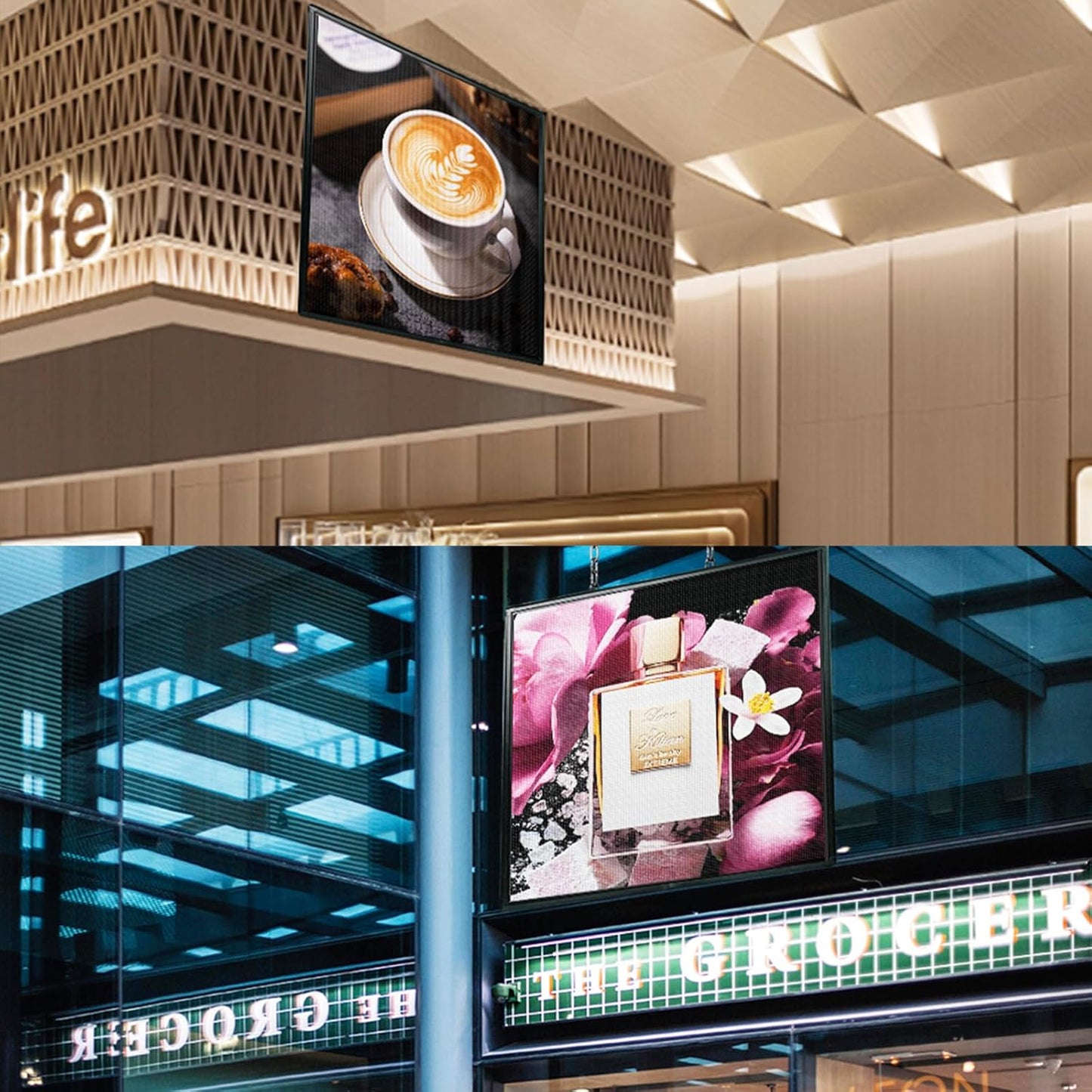 P6 Outdoor Full Color 40'' x 40'' Scrolling LED Display Digital Signage For HD images and HD Video led Sign Electronic Message Board With High Brightness For Store Advertising