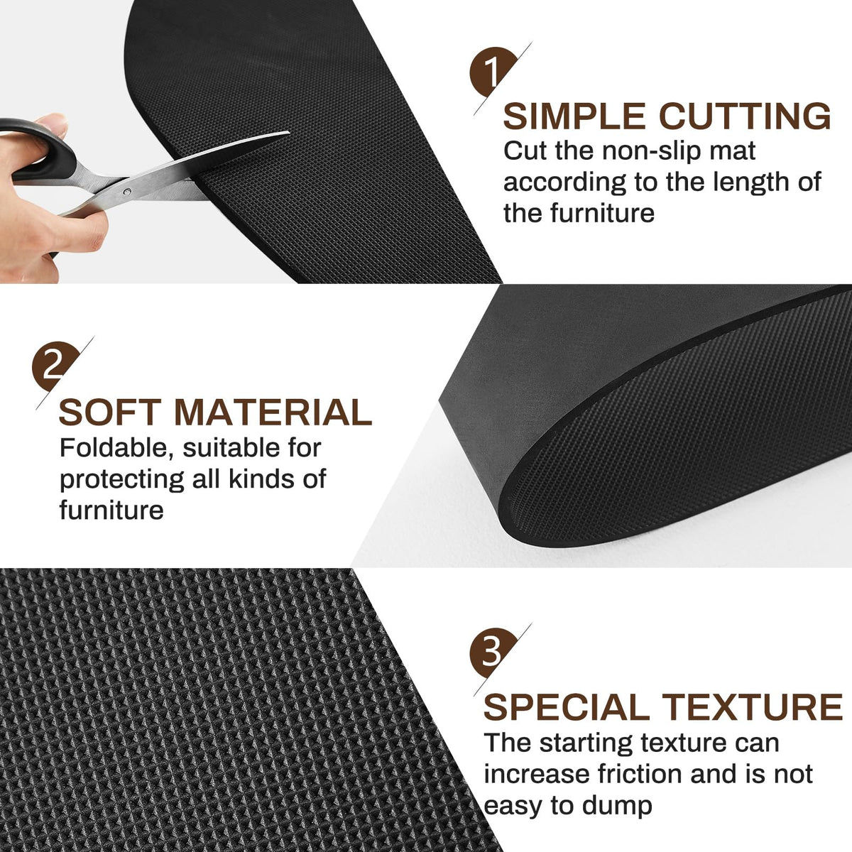 Timgle 2 Pcs 27.25 Inch Non Skid Rubber Furniture Pad Chair Pad for Recliners Anti Slip Furniture Rubber Mat for Recliners for Protecting Hardwood Floor Recliners Swivel Chairs(Round)