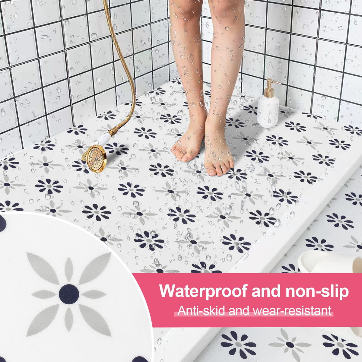 Peel & Stick Floor Tile Stickers, DIY Flooring for Kitchen, Dining Room, Bathrooms, Pet House and More, Self-Adhesive 8x8 inches,10 Pack (1006)