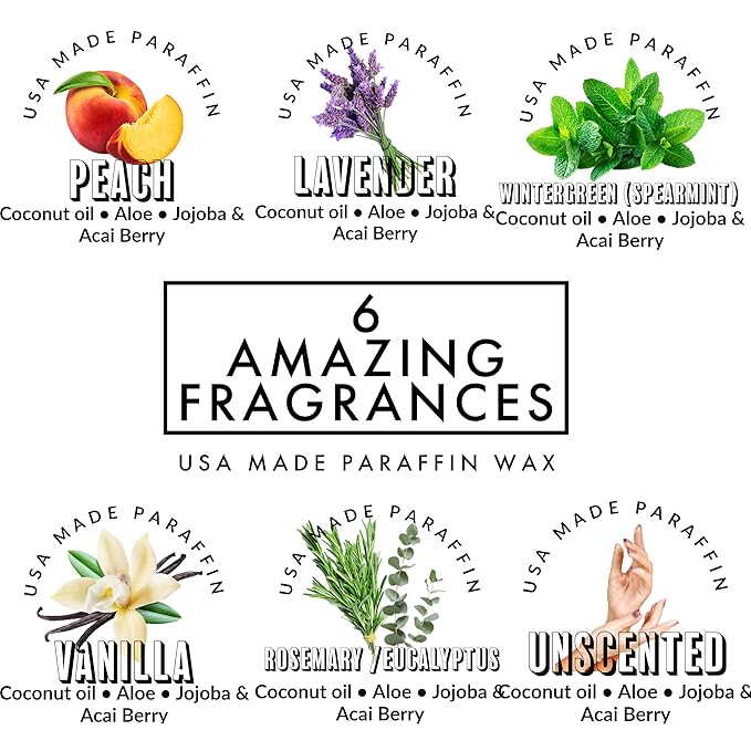Premium Paraffin Wax Refills - Made in USA - Enhanced and Rich Oil Infusion of Coconut and Jojobo for Luxurious Spa and Home Use on Hands and Feet (True Peach, 1 pound)