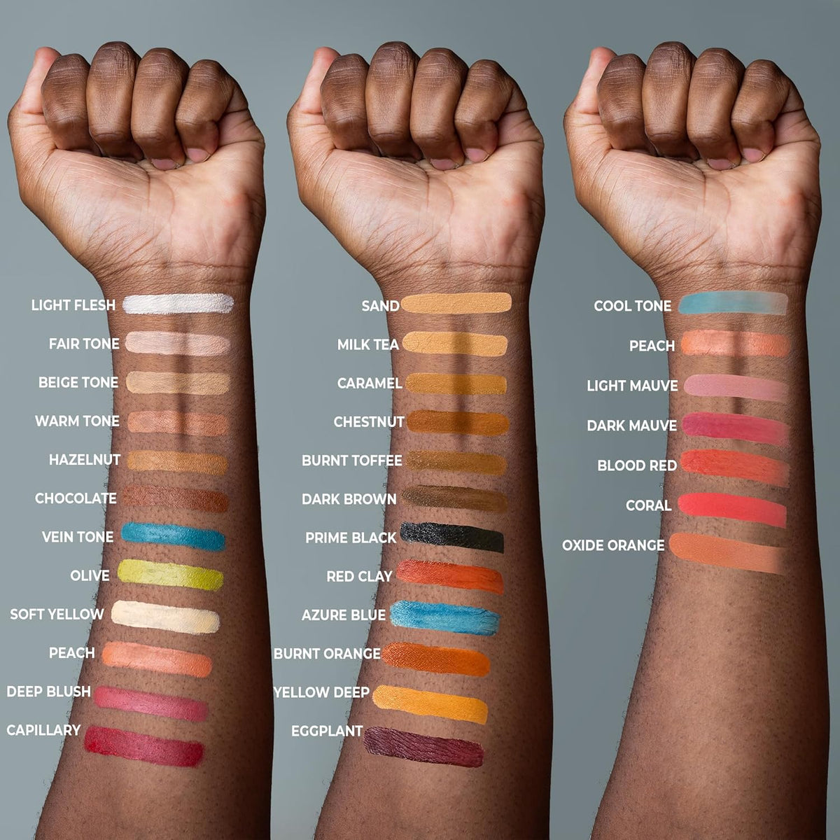 Alcohol Palette Refill Pans - Skin Tones - Chocolate