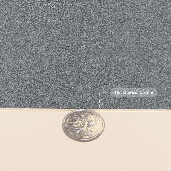 Leather Table Cover,1.8mm Thick,36x54 Inch Table Protector,Table Protector for Dining Room Table,Table Protectors for Rectangle Tables.(Off White+Light Gray,36x54)
