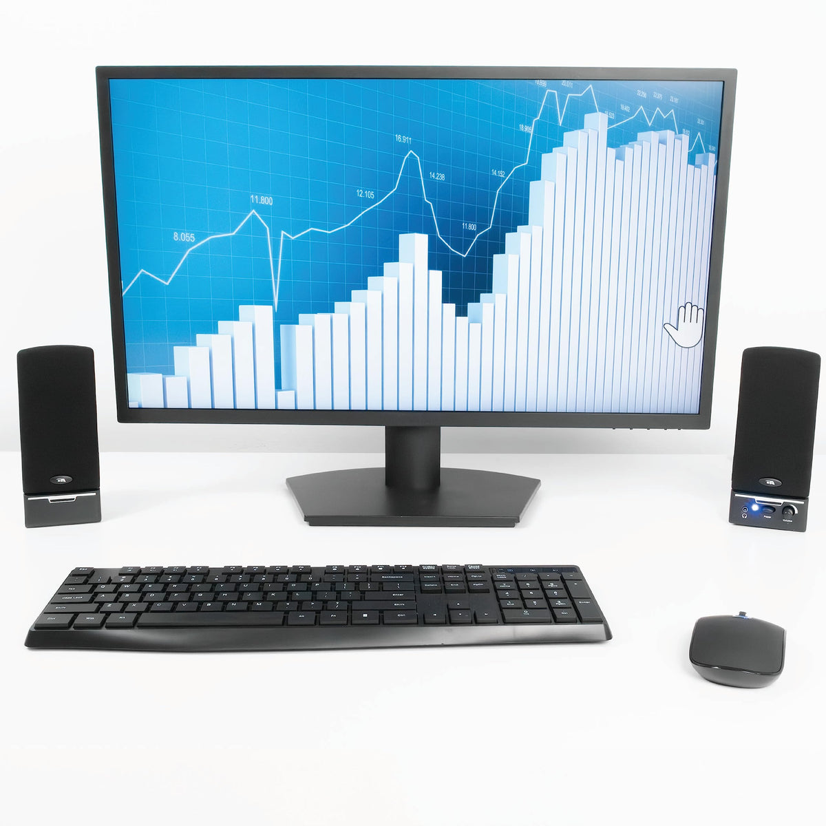 Cyber Acoustics CA-2014 Computer Speakers, Full Stereo Sound, Convenient Controls, Easy Setup