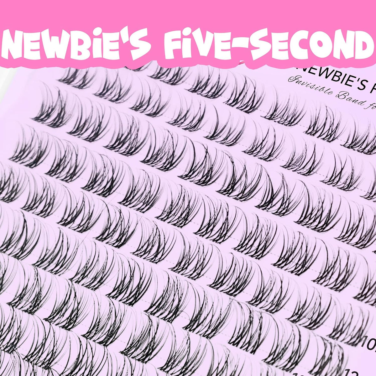 VEYESBEAUTY Lash Clusters Individual Eyelash Extensions Thin & Invisible Band DIY False Eyelashes for Self-application Newbie's Five-Second Series Wispy Lash Tray, Aliva 8-16mm Mixed Length