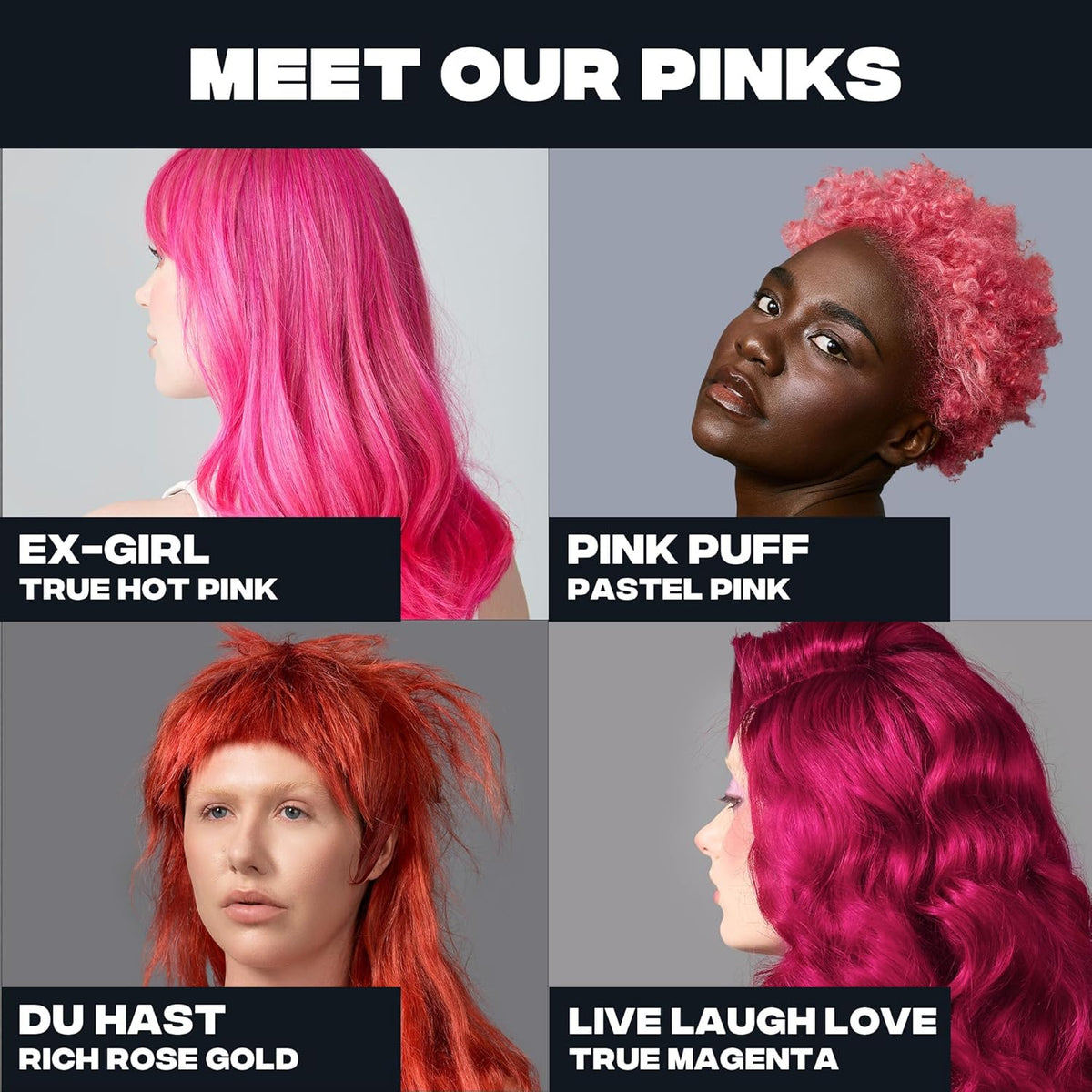 Good Dye Young Semi Permanent Hair Dye Du Hast Pink - UV Protective Temporary Hair Color, Conditioning Pink Hair Dye, PPD Free, Lasts 15-24+ Washes, Vegan & Cruelty-Free