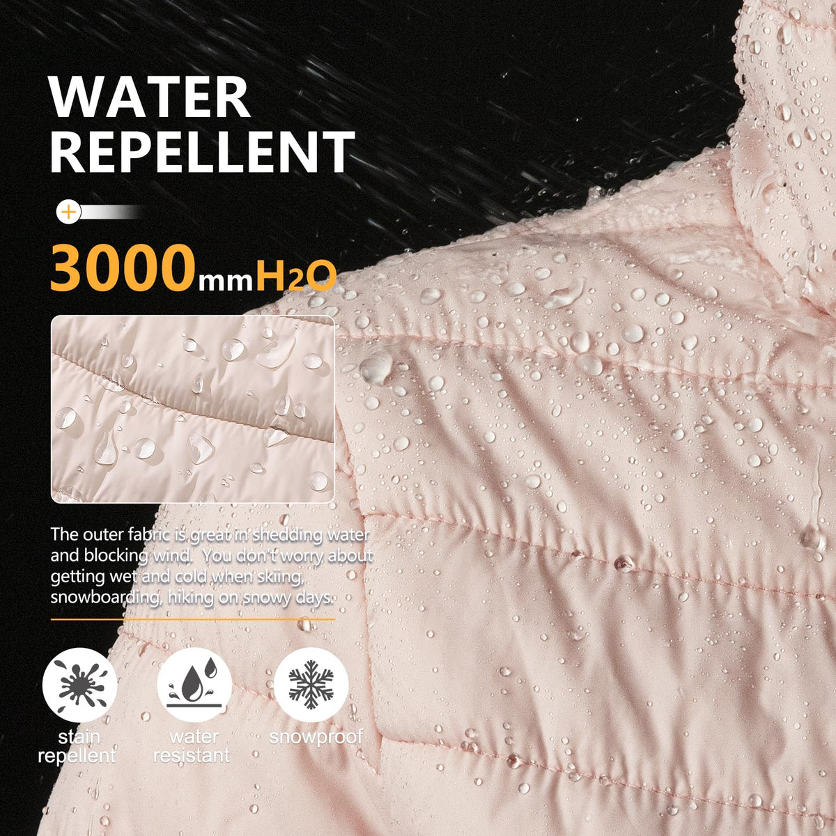 Outdoor Ventures Women's Packable Full-Zip Short Puffer Jacket Insulated Quilted Warm Lightweight Winter Coat