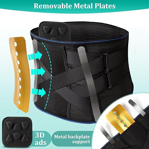 Adjustable Back Brace for Lower Back Pain & Sciatica Relief - Unisex Lumbar Support Belt for Herniated Disc, Posture Correction, Breathable Design for Work, Sports (B73,Small)