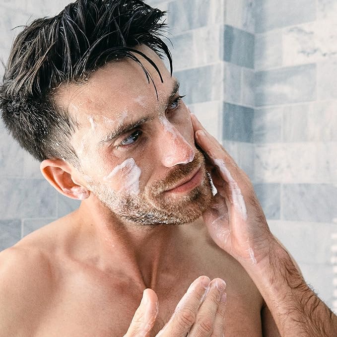 Brickell Men's Products Daily Advanced Face Care Routine I, Gel Facial Cleanser Wash, Face Scrub, Facial Moisturizer Lotion, Natural and Organic Men's Skin Care Gift Set, Scented