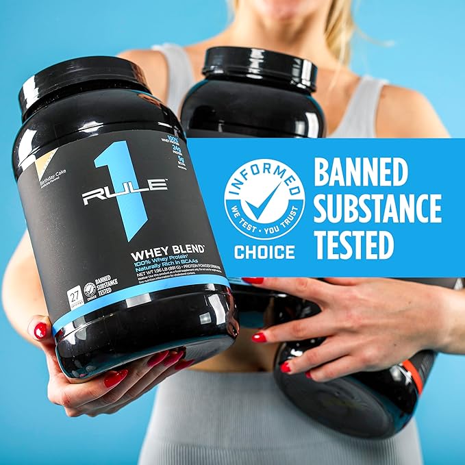 Rule One Proteins, R1 Whey Blend- Cookies & Crème, 24g Fast-Acting Whey Protein Concentrates, Isolates, and Hydrolysates Per Serving, with Naturally Occurring EAAs and BCAAs, 5lbs