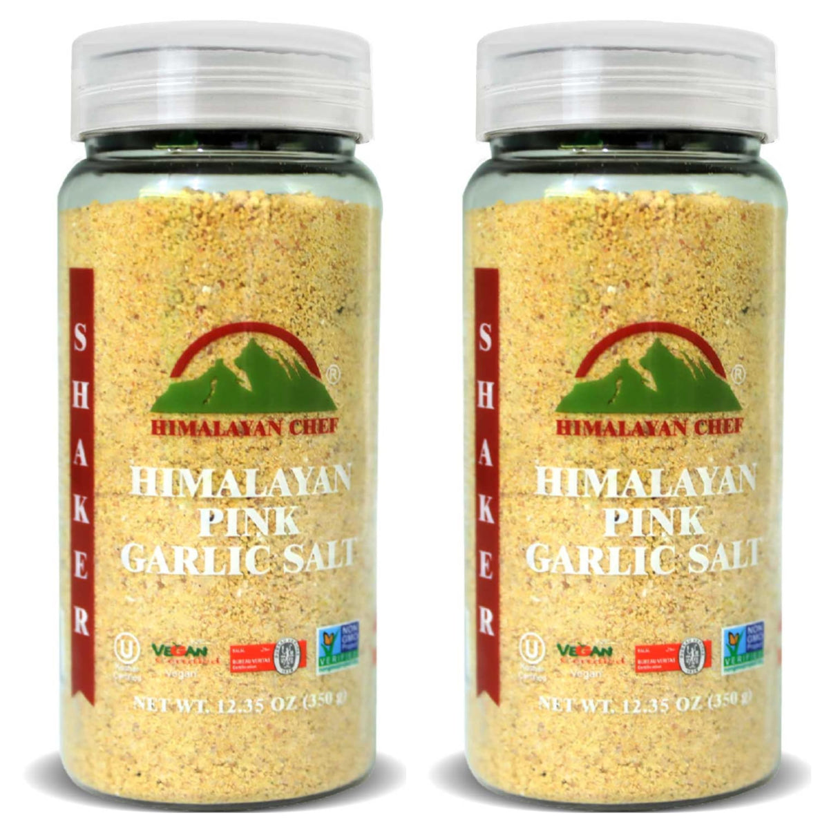 Himalayan Chef Garlic Salt Powder Shaker, 100% Pure & Naturally Extract from Whole Garlic Cloves, Non GMO & Gluten Free, Flavorful Aroma (Pack of 2) 12.35 Oz