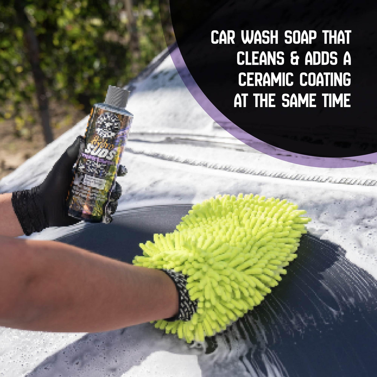 Chemical Guys HydroSuds Ceramic SiO2 Shine High Foaming Car Wash Soap (Works with Foam Cannons, Foam Guns or Bucket Washes) For Cars, Trucks, Motorcycles, RVs & More, 32 fl oz, Berry Scent - CWS21232