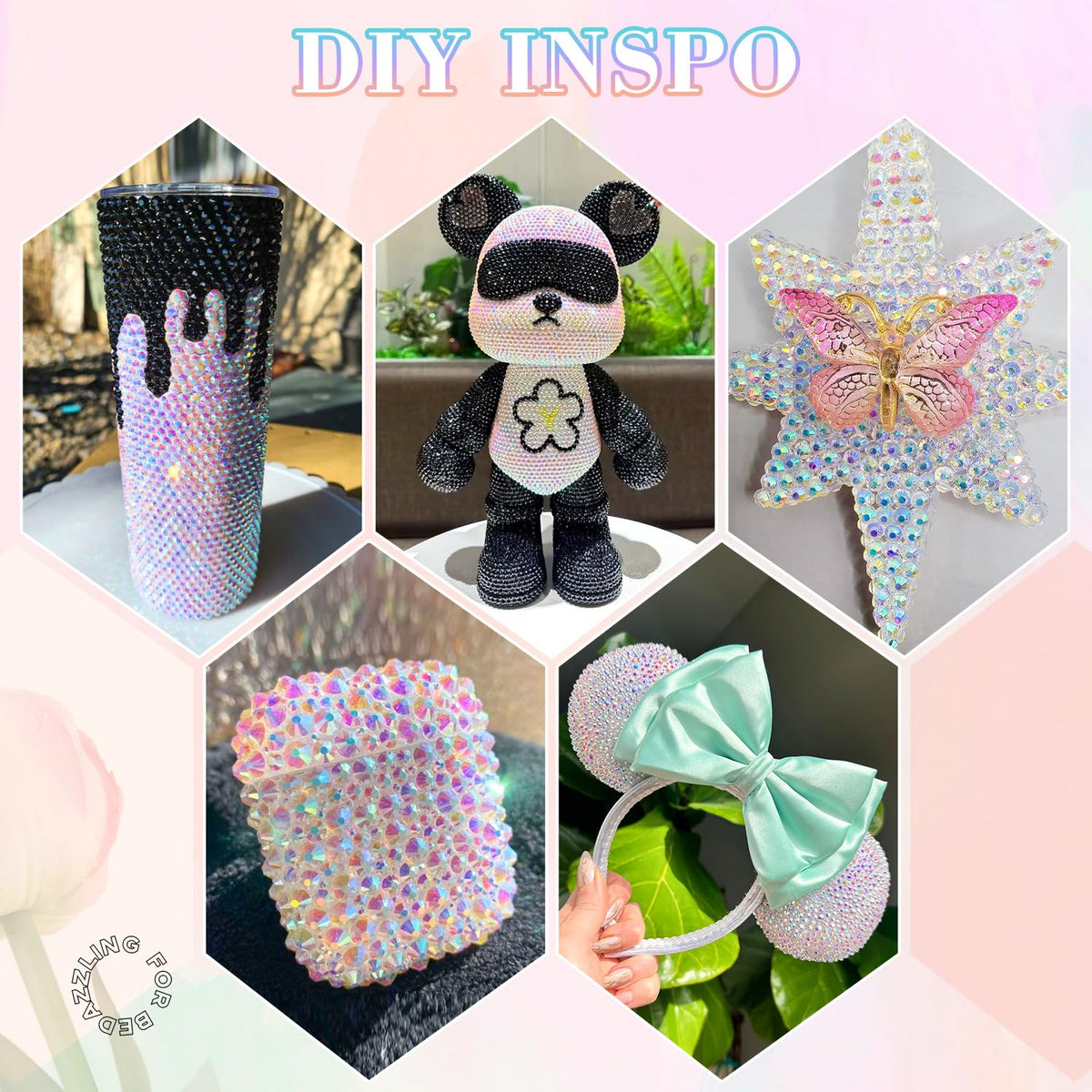 30000Pcs Resin Rhinestones for Bedazzling with 3Pcs B7000 Jewelry Glue, Transparent AB Flatback Gems Rhinestones for Crafting, Clothing Tumblers Mugs Shoes Fabric Decor Nail Art