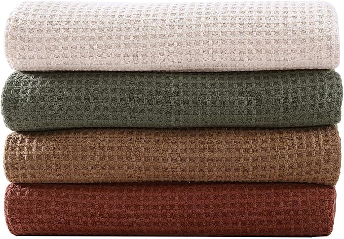 Eddie Bauer Blanket Soft Waffle Weave Bedding, Medium Weight Bedroom Decor, Softens Every Wash, King, Green