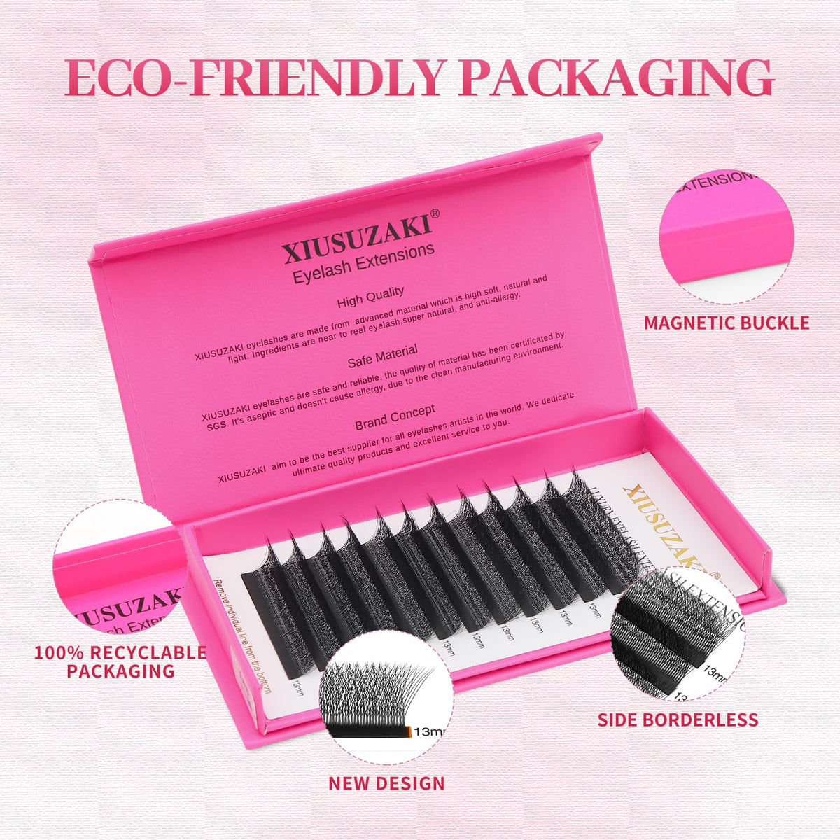 W Lash Extensions Supplies 5D Eyelash Extensions W Shape 0.07mm Thickness D Curl 14mm Premade Fans Easy Fan Lashes Volume Matte Black 12 Rows Crisscross Eye Lashes(W-5D-0.07-D,14mm)