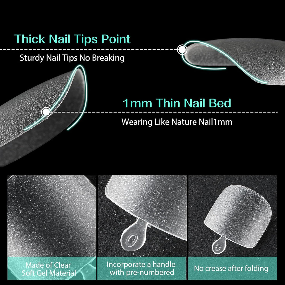 UNA GELLA Toe Nail Tips 312Pcs Short Square False Soft Gel Full Cover ToeNail Tips Matte Press on Fake Toenails 12 Sizes Pre-shape Acrylic Toenails Tips For Nail Extension Home DIY Nail Salon