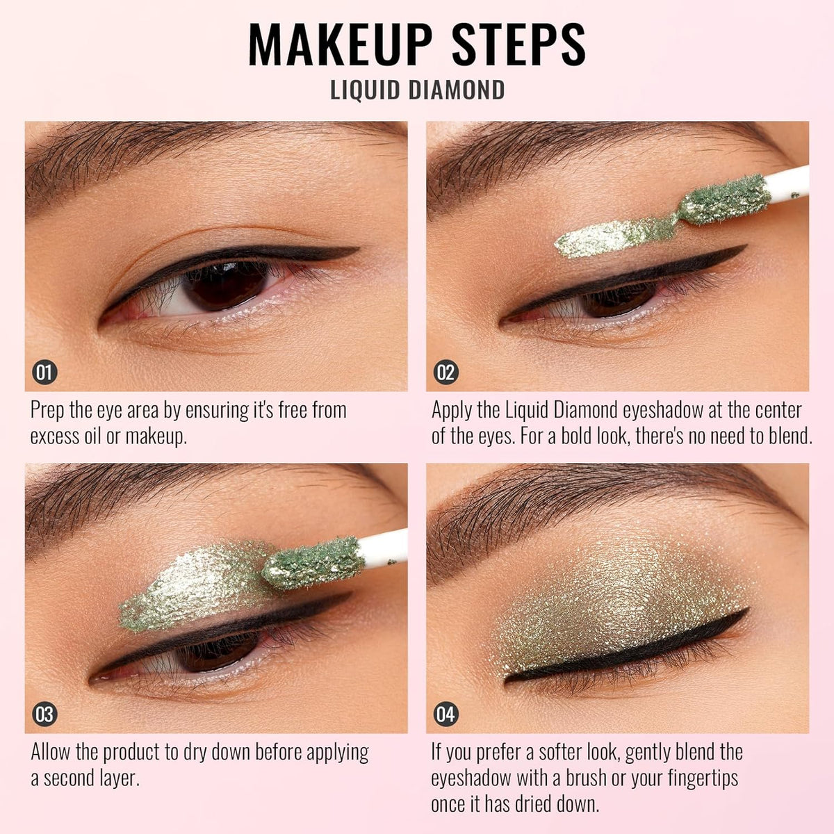 Oulac Liquid Eyeshadow: Metallic, Shimmery, Full Coverage, Vegan & Cruelty-Free. One-Swipe, Quick-Drying, Crease-Resistant Formula. (09)