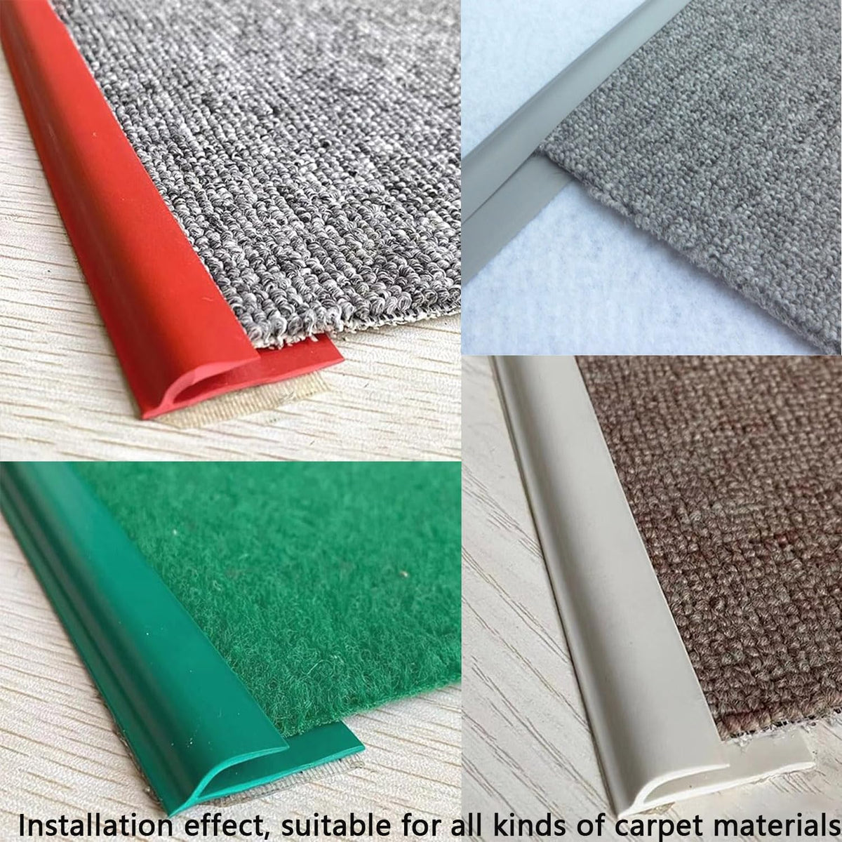 LeongLzt Floor Transition Strip Self-Adhesive Carpet Transition Strip, Flexible Carpet Edge Trim Carpet to Tile Transition Strip Rug Edge Transition Strip